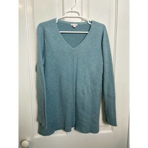 J.Jill light blue tunic style sweater, size medium